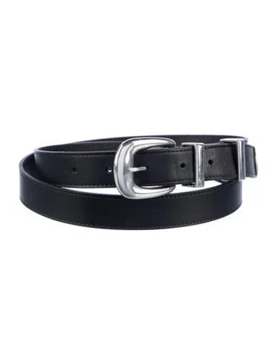 Pre-owned Celine Skinny Patent Leather Belt In Black