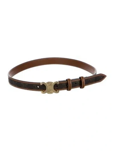 Pre-owned Celine Skinny Waist Belt In Brown