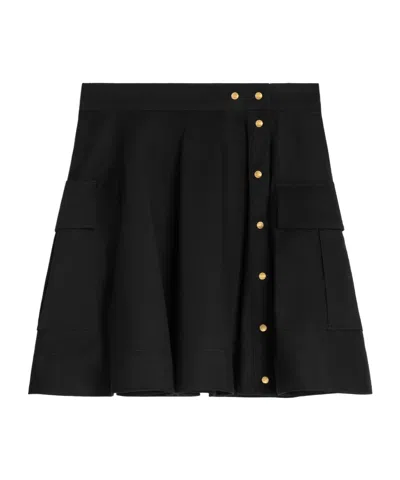 Celine Skirt In Cotton Twill In Black