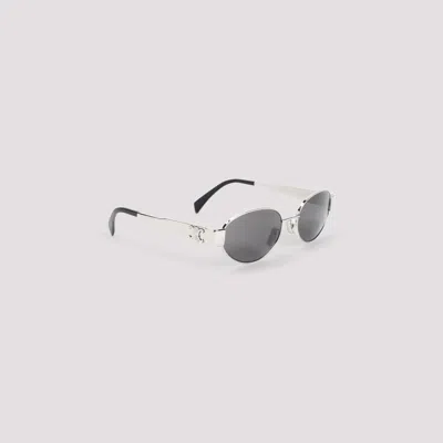 Celine Sleek Oval Sunglasses In Metallic