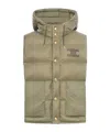 Celine Sleeveless Down Jacket In Lightweight Nylon In Nude