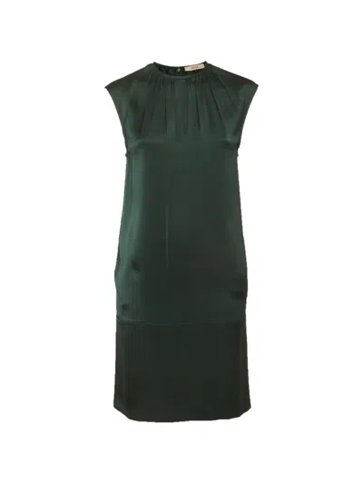 Pre-owned Celine Sleeveless Silk Mini Dress In Green