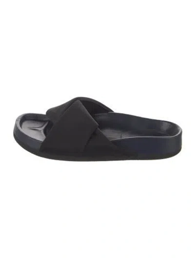 Pre-owned Celine Slides In Black/blue