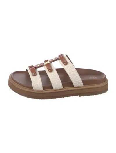 Pre-owned Celine Slides In Brown