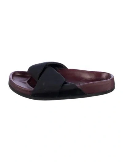 Pre-owned Celine Slides In Burgundy