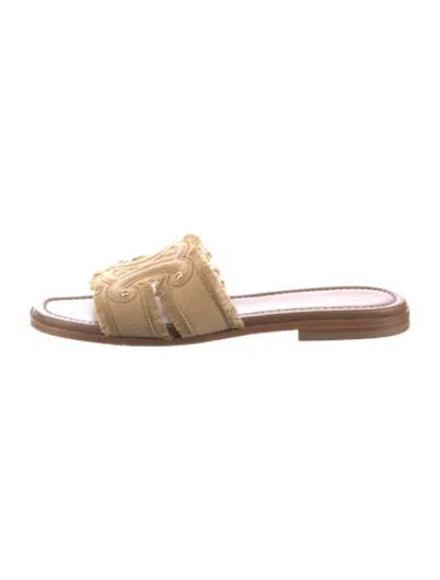 Pre-owned Celine Slides In Neutrals