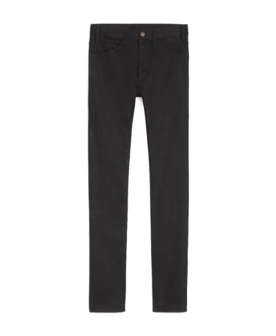 Celine Slim-cut Waxed Jeans In Black