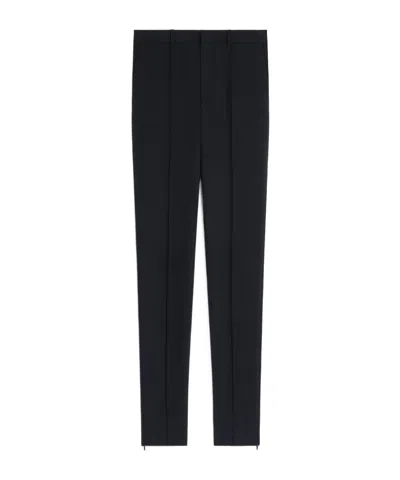 Celine Slim Trousers In Stretch Wool Gabardine In Black
