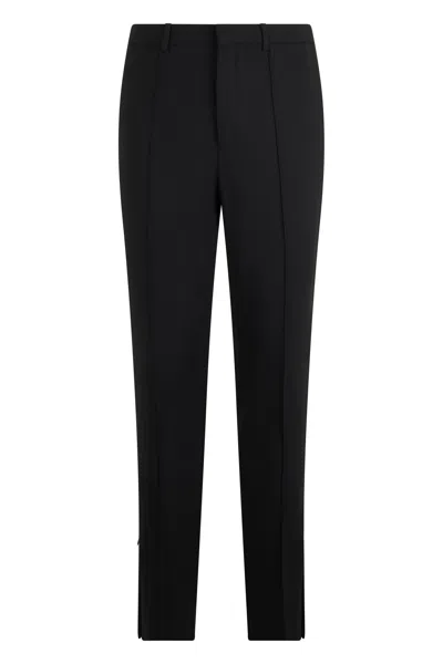 Celine Slim Trousers In Stretch Wool Gabardine In Black
