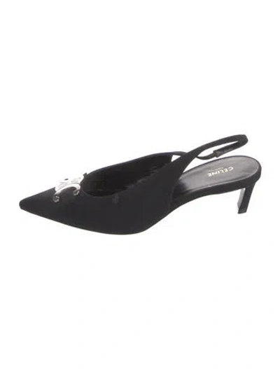 Pre-owned Celine Slingback Pumps In Black