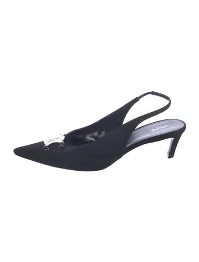 Pre-owned Celine Slingback Pumps In Black