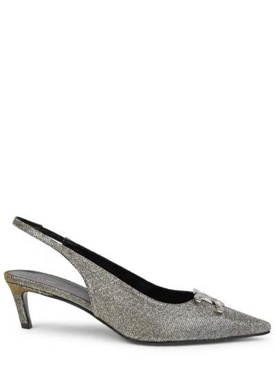 Celine Slingback Pumps With Triomphe Iridescent Detail And 50mm Heel In Multi