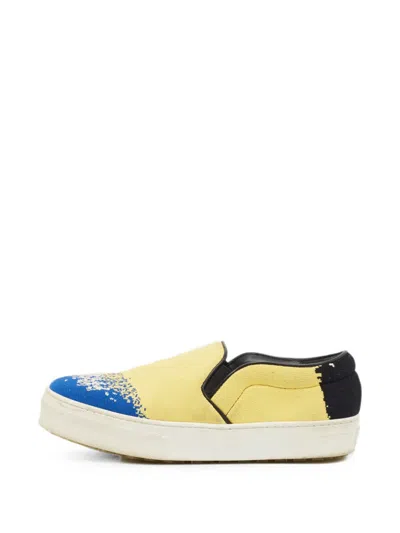 Pre-owned Celine Slip-on Sneakers In Yellow