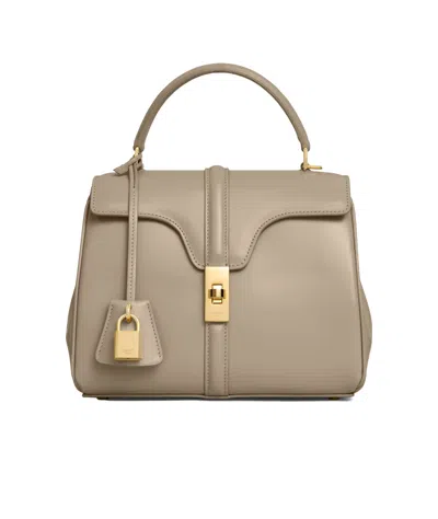 Celine Small 16 Bag In Satinated Calfskin In Brown