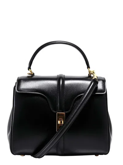 Celine Small 16 Foldover Top Handle Bag In Black