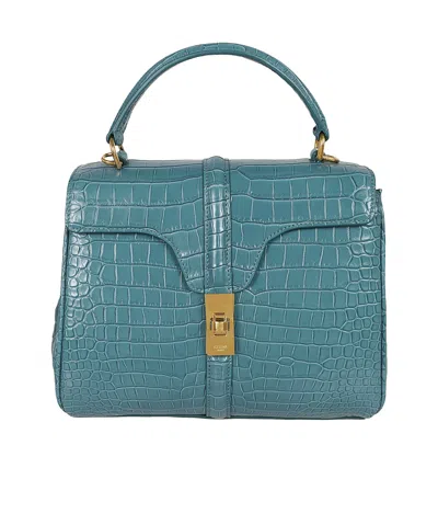 Celine Small 16 Top Handle Shoulder Bag In Blue