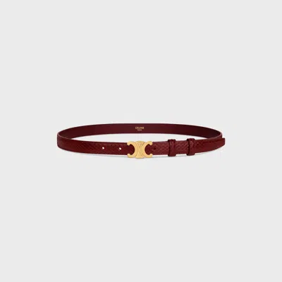 Celine Small 18mm Triomphe Belt In Python In Red