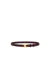 Celine Small 18mm Triomphe Belt In Taurillon Leather In Burgundy
