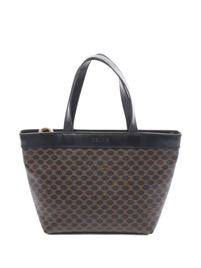 Pre-owned Celine Small 2000s Macadam Tote Bag In Brown