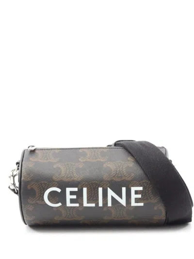 Pre-owned Celine Small 2010s Triomphe Shoulder Bag In Black
