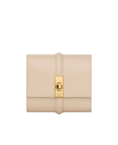 Celine Small Trifold Wallet In Nude