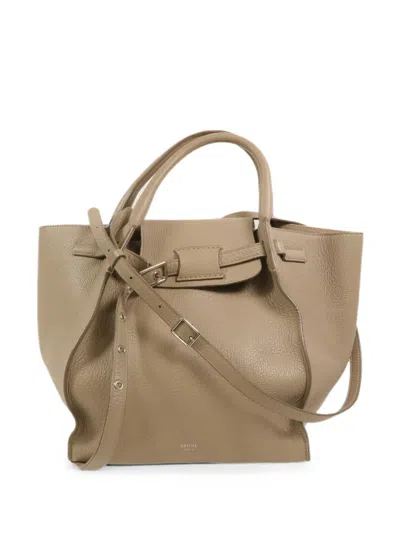 Pre-owned Celine Small Big Bag Leather Tote Bag In Brown
