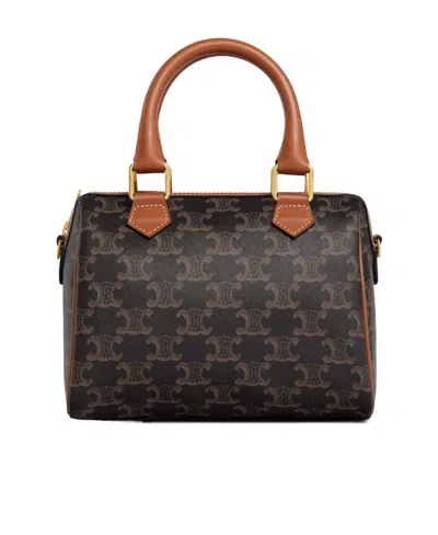 Celine Small Boston Cuir Triomphe Shoulder Bag In Brown