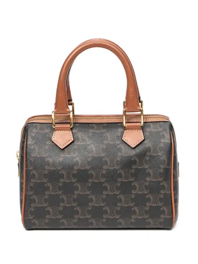 Pre-owned Celine Small Boston Patterned Tote Bag In Black