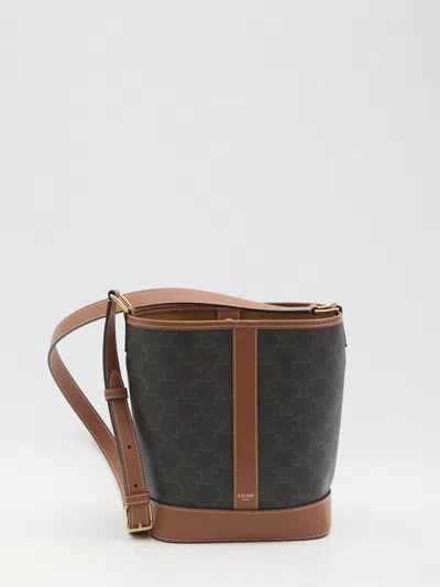 Celine Small Bucket In Brown