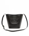 Celine Céline Small Bucket Cuir Triomphe Bag In Black
