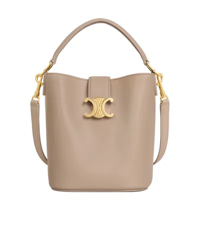 Celine Small Bucket Louise In Smooth Calfskin In Neutral