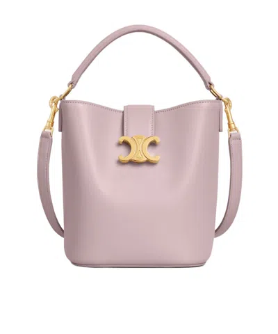Celine Small Bucket Louise In Smooth Calfskin In Pink