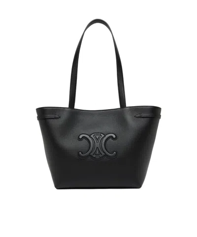 Celine Small Cabas Anas Cuir Shoulder Bag In Black
