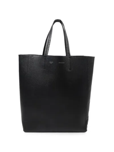 Pre-owned Celine Small Cabas Leather Tote Bag In Black