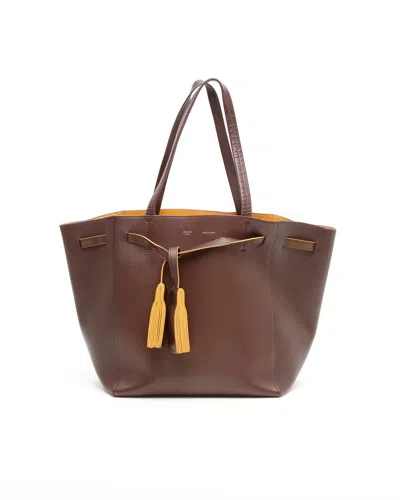 Celine Céline Small Cabas Phantom Tote Bag In Brown