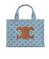 Celine Small Cabas Shoulder Bag In Denim/white
