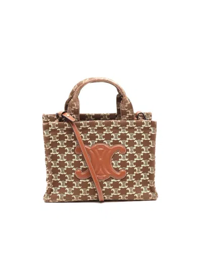 Celine Céline Small Cabas Thais Bag In Brown