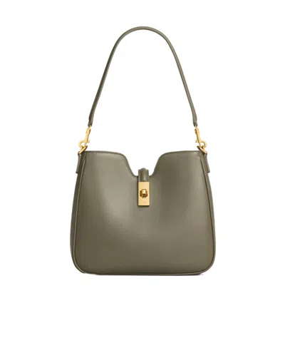 Celine Small Camille 16 Soft Bag In Smooth Calfskin In Green