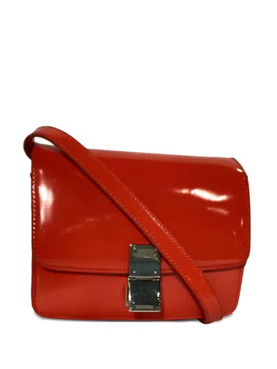 Pre-owned Celine Small Classic Box Crossbody Bag In Red