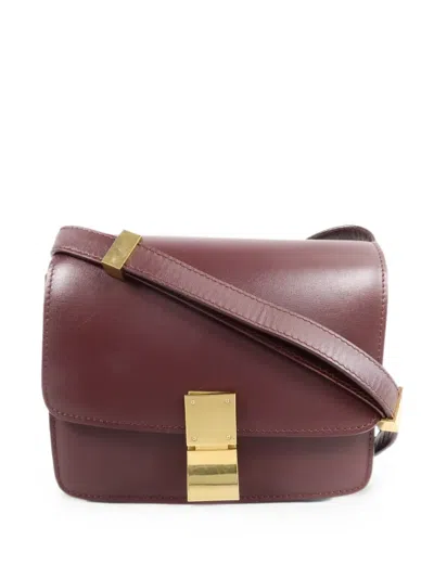 Pre-owned Celine Small Classic Box Shoulder Bag In Red