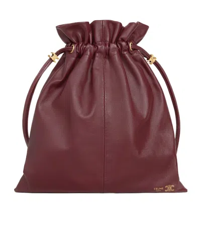 Celine Small Crystal Pouch In Lambskin