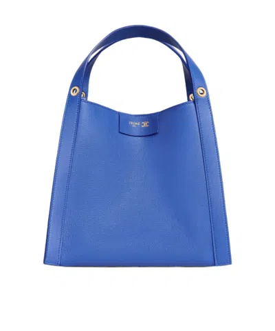 Celine Small Cube Bag In Supple Calfskin In Blue