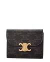Celine Triomphe Wallet In Brown