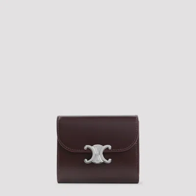Celine Small Flap Wallet In Brown