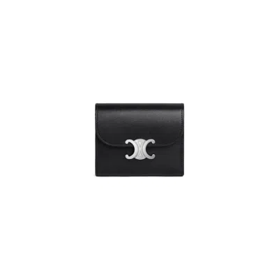 Celine Small Flap Wallet In Black