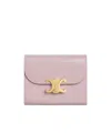 Celine Small Flap Wallet Triomphe In Shiny Calfskin