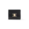 Celine Flap Wallet Compact Gold-tone Hardware In Black