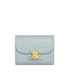 Celine Small Flip Wallet In Green
