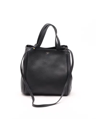 Celine Céline Small Folded Cabas Tote Bag In Black