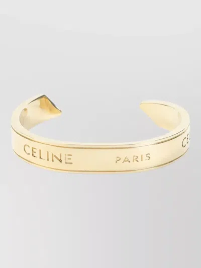 Celine Small Knotted Brass Open Cuff Bracelet